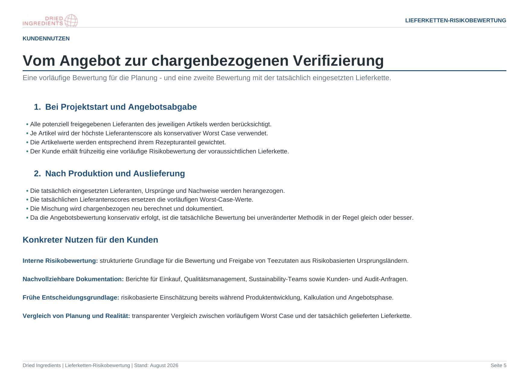 Lieferketten-Risikobewertung Seite 5